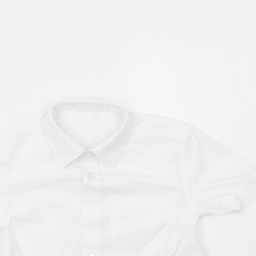 Lily & Dan Boys White   Basic Dress Shirt Size 4-5 Years