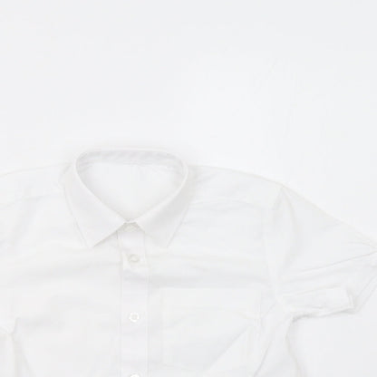 Lily & Dan Boys White   Basic Dress Shirt Size 4-5 Years