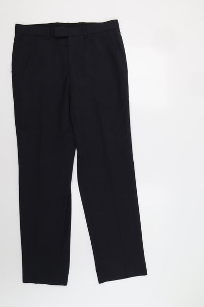 Blazer Mens Blue Striped  Dress Pants Trousers Size 32 L32 in