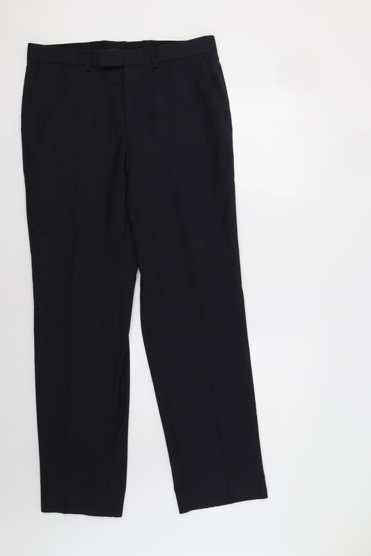 Blazer Mens Blue Striped  Dress Pants Trousers Size 32 L32 in