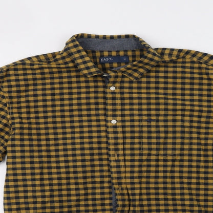 Mens UK Size M Matalan Yellow  Button-Up Long Sleeve Casual Shirt