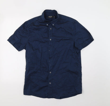 Mens UK Size M Burton Blue  Button-Up Short Sleeve Casual Shirt