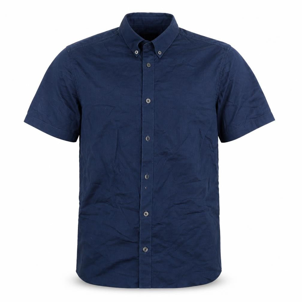 Mens UK Size M Burton Blue  Button-Up Short Sleeve Casual Shirt
