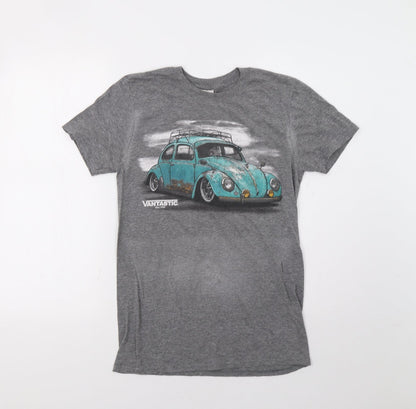 Womens UK Size S Gildan Grey Basic T-Shirt