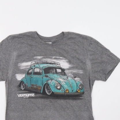 Womens UK Size S Gildan Grey Basic T-Shirt