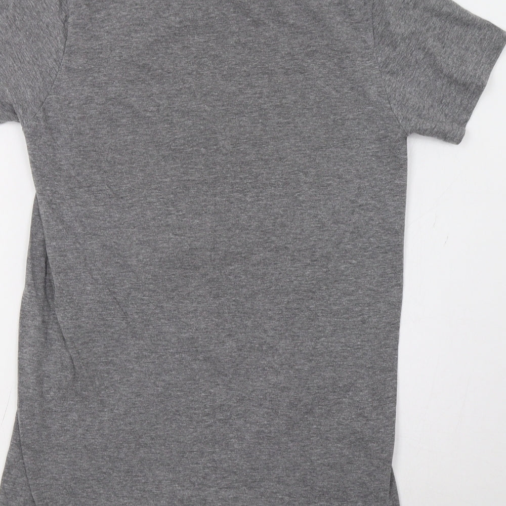 Womens UK Size S Gildan Grey Basic T-Shirt