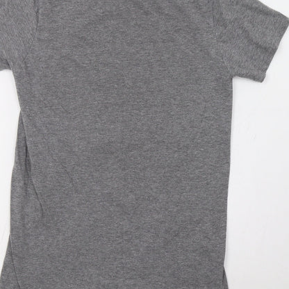 Womens UK Size S Gildan Grey Basic T-Shirt