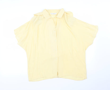 Womens UK Size 14 PAUL SEPERATES Yellow Basic Blouse