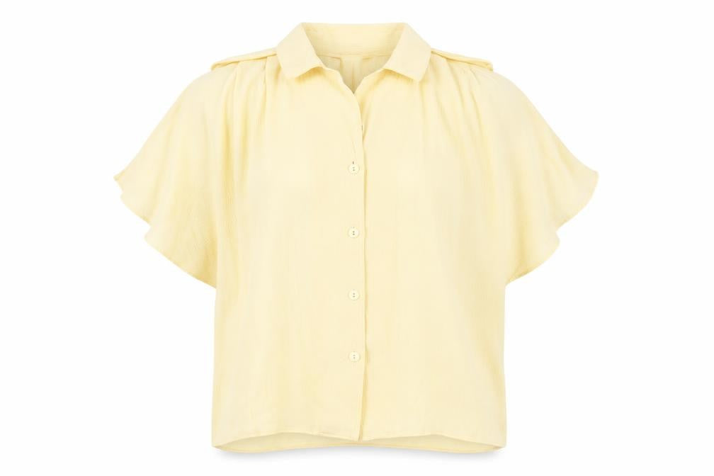 Womens UK Size 14 PAUL SEPERATES Yellow Basic Blouse