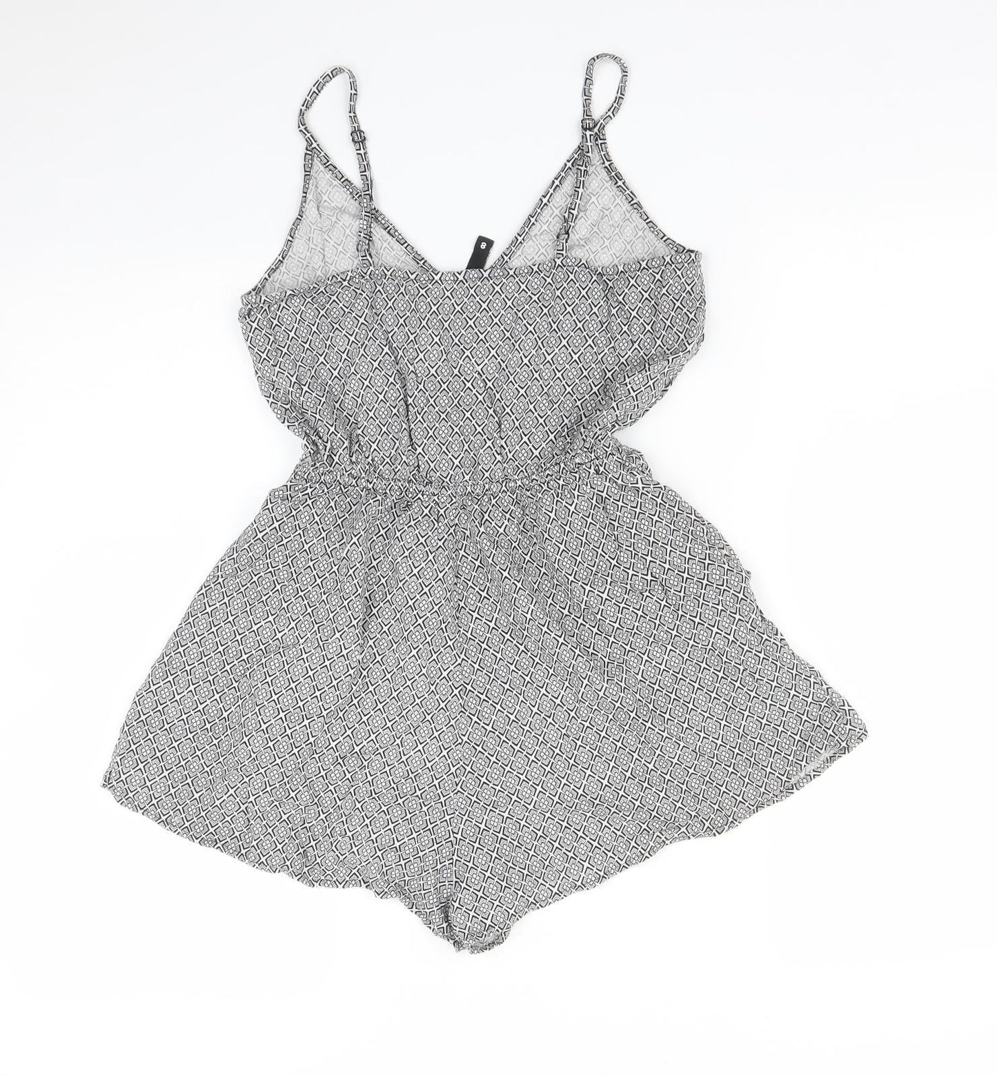 H&M Womens Multicoloured Geometric  Romper One-Piece Size 8