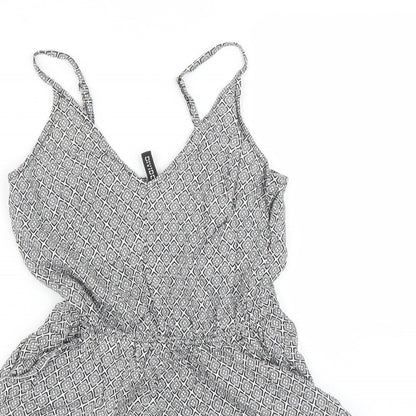 H&M Womens Multicoloured Geometric  Romper One-Piece Size 8