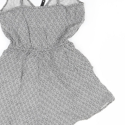 H&M Womens Multicoloured Geometric  Romper One-Piece Size 8