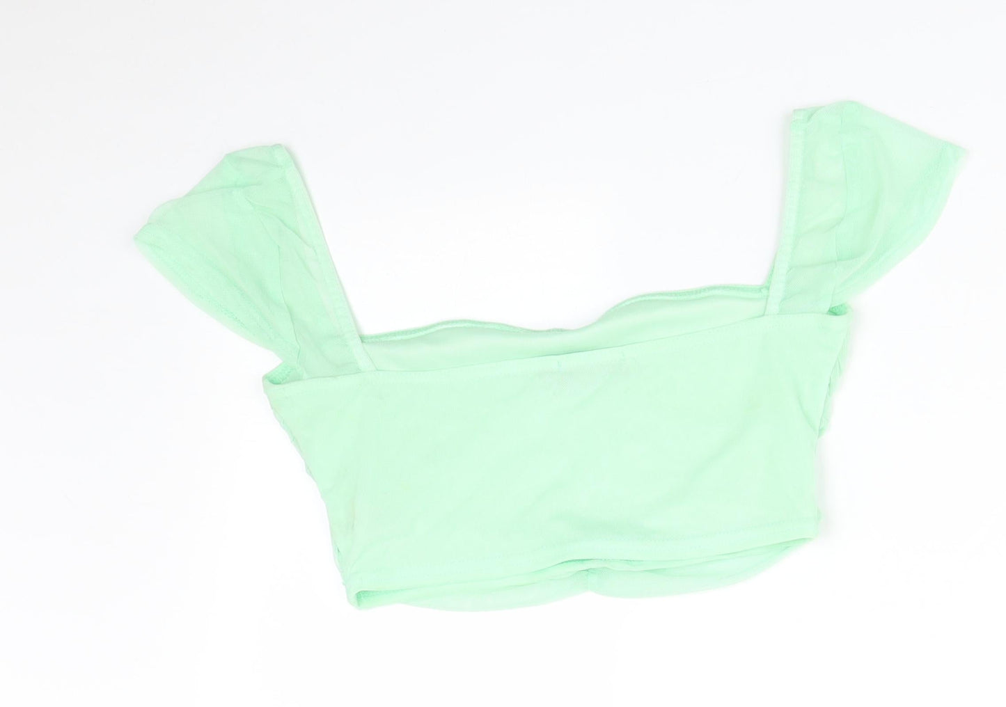 Womens UK Size 8 PRETTYLITTLETHING Green Basic T-Shirt