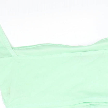 Womens UK Size 8 PRETTYLITTLETHING Green Basic T-Shirt