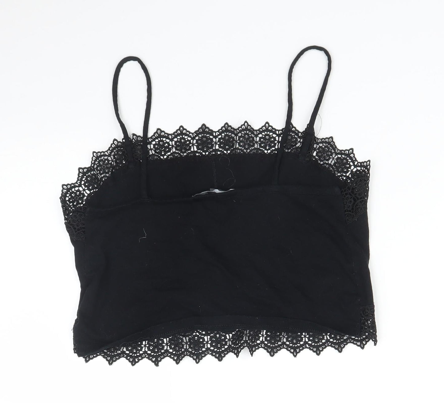 Primark Womens Black Floral  Camisole T-Shirt Size S