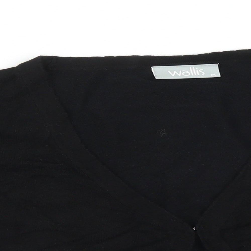 Womens UK Size M Wallis Black Cardigan Jumper