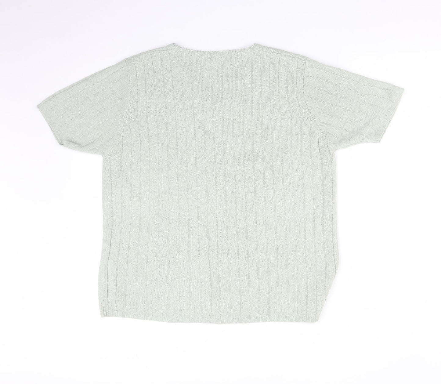 Berkertex Womens Green Striped  Basic T-Shirt Size 16