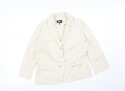 ISLE Womens Beige   Jacket Blazer Size 12