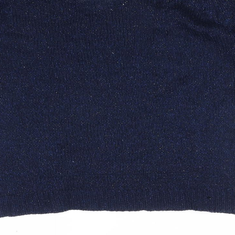 Womens UK Size M Papaya Blue Pullover Jumper