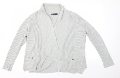 M&S Womens Grey   Cardigan Jumper Size 16