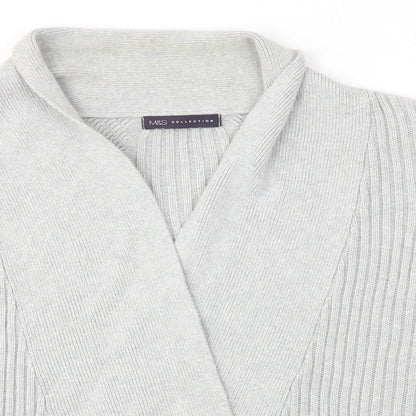 M&S Womens Grey   Cardigan Jumper Size 16