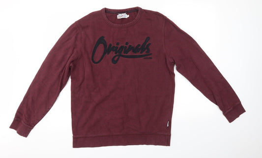 JACK & JONES Mens Purple   Pullover Jumper Size L