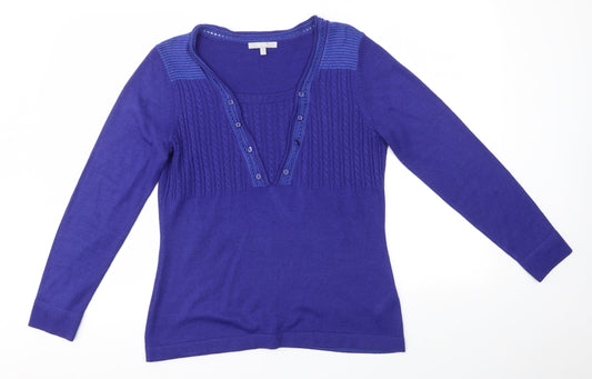 M&S Womens Blue   Pullover Jumper Size 12