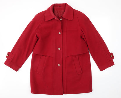 Womens UK Size 10 Compliments Red Overcoat