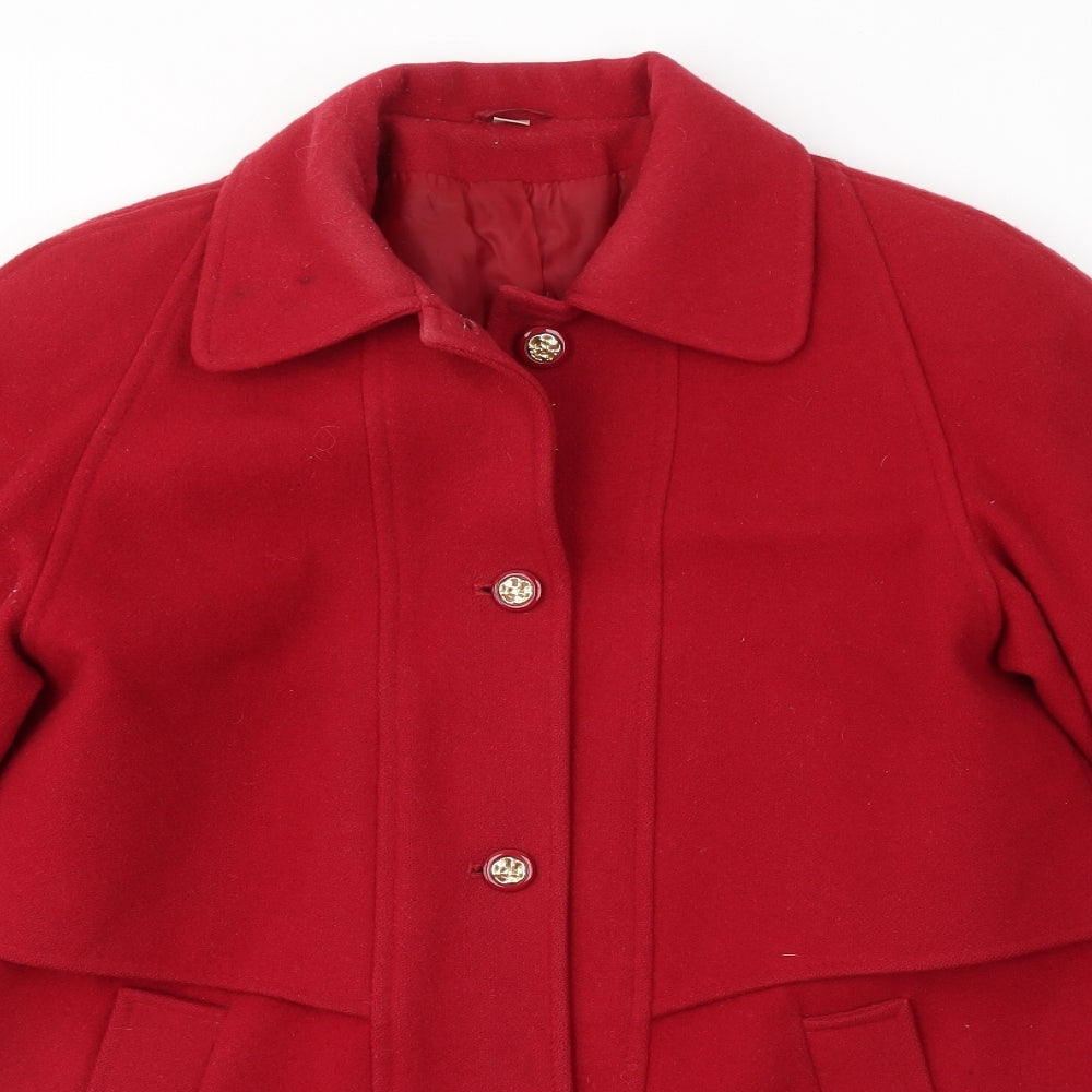 Womens UK Size 10 Compliments Red Overcoat