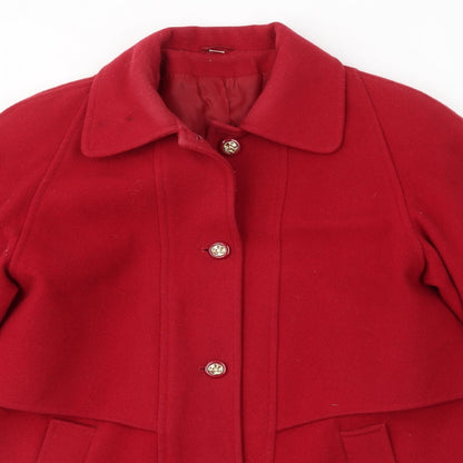 Womens UK Size 10 Compliments Red Overcoat