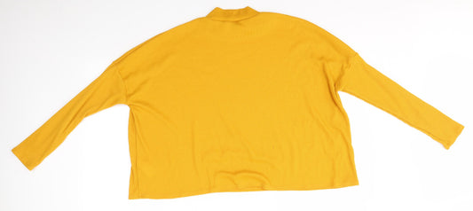 H&M Womens Yellow   Basic Blouse Size L