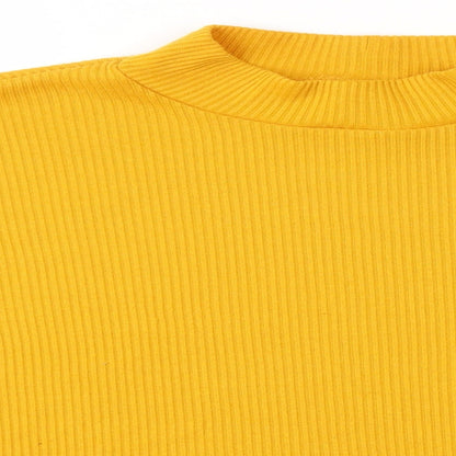 H&M Womens Yellow   Basic Blouse Size L