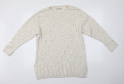 George Womens White   Pullover Jumper Size M