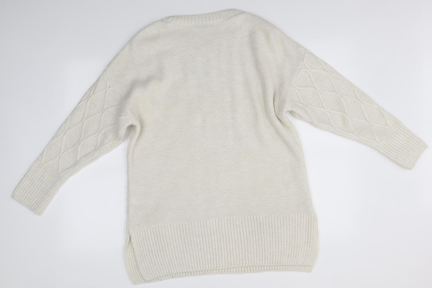 George Womens White   Pullover Jumper Size M