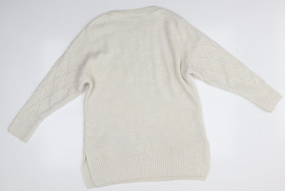 George Womens White   Pullover Jumper Size M