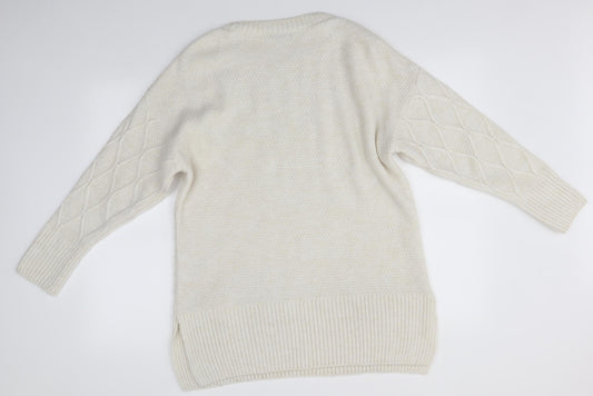George Womens White   Pullover Jumper Size M