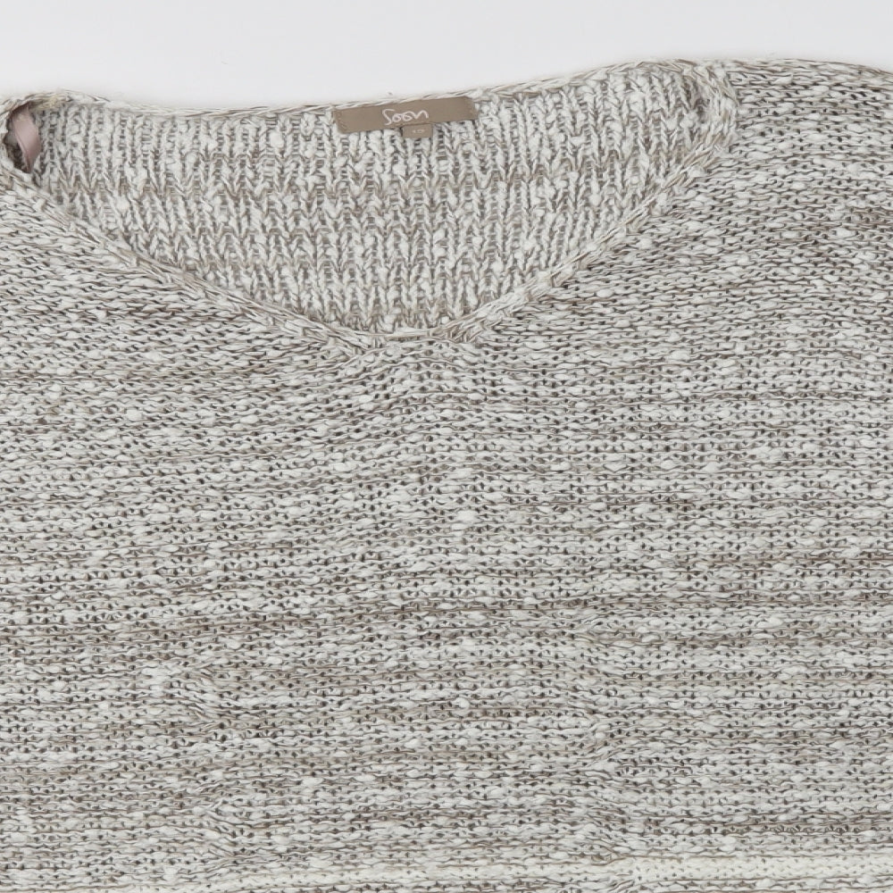 Soon Womens Brown   Pullover Jumper Size 12