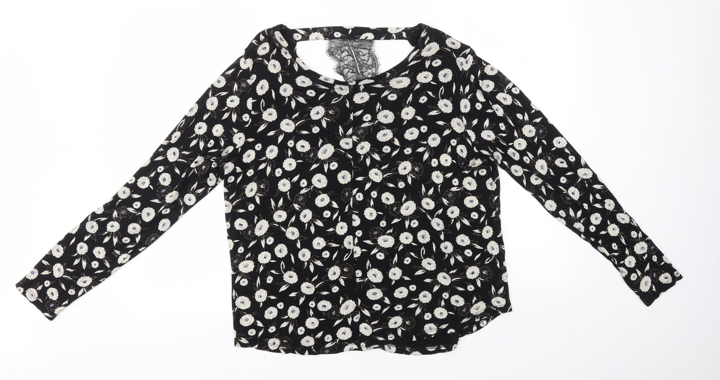 Womens UK Size 16 NEXT Black Basic Blouse