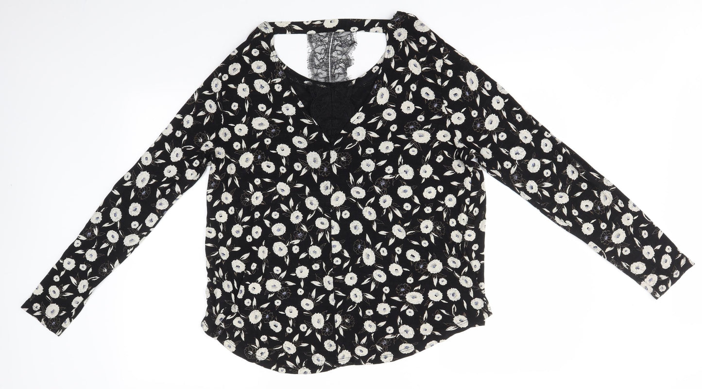 Womens UK Size 16 NEXT Black Basic Blouse