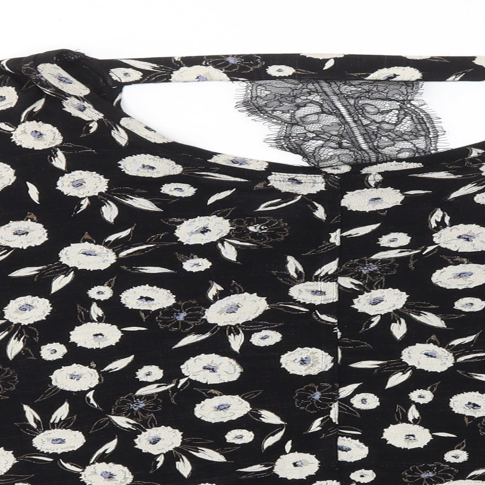 Womens UK Size 16 NEXT Black Basic Blouse