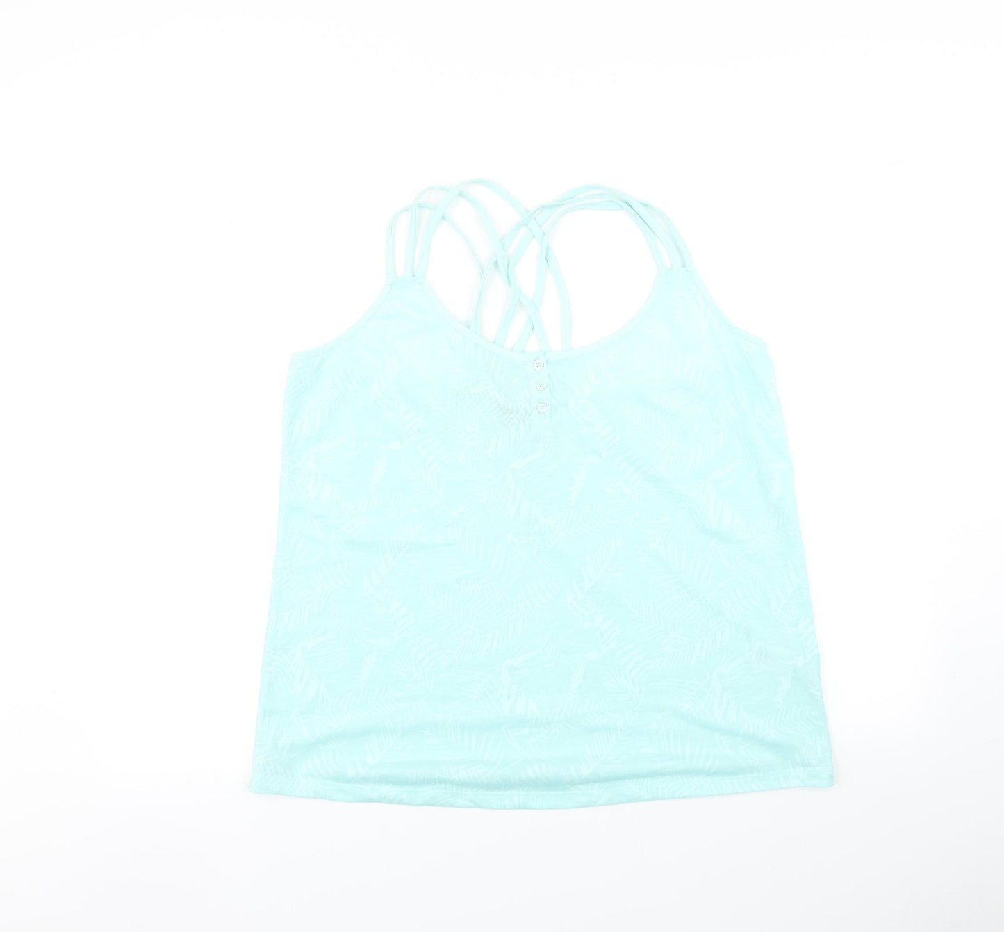 Womens UK Size 18 South Blue Basic T-Shirt