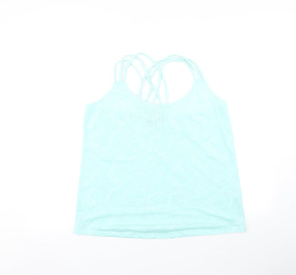 Womens UK Size 18 South Blue Basic T-Shirt