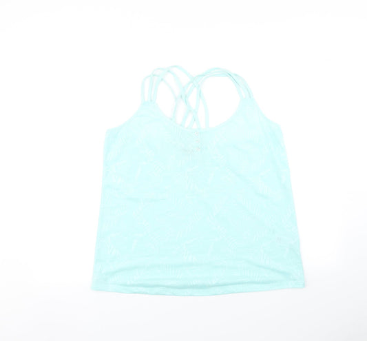 Womens UK Size 18 South Blue Basic T-Shirt