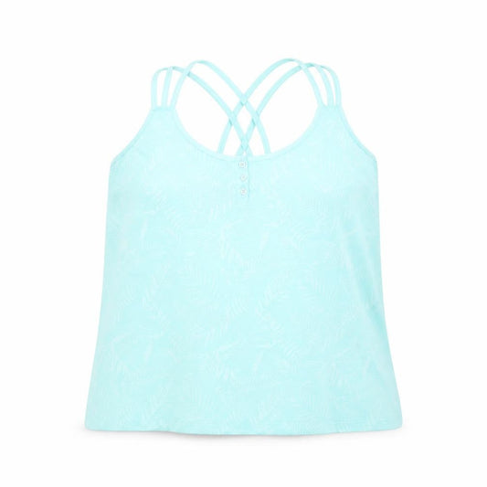 Front view of South women’s blue basic t-shirt, size UK 18