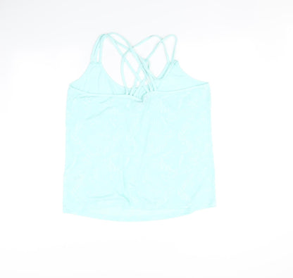 Womens UK Size 18 South Blue Basic T-Shirt
