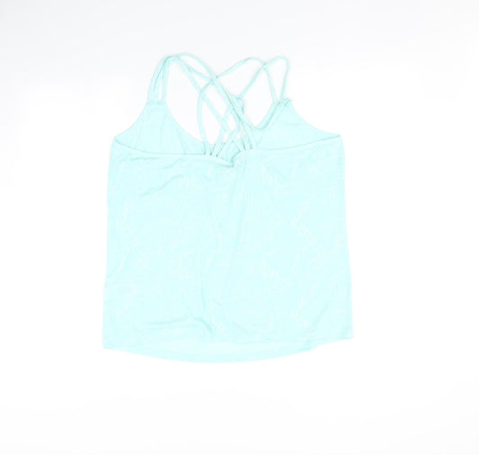 Womens UK Size 18 South Blue Basic T-Shirt