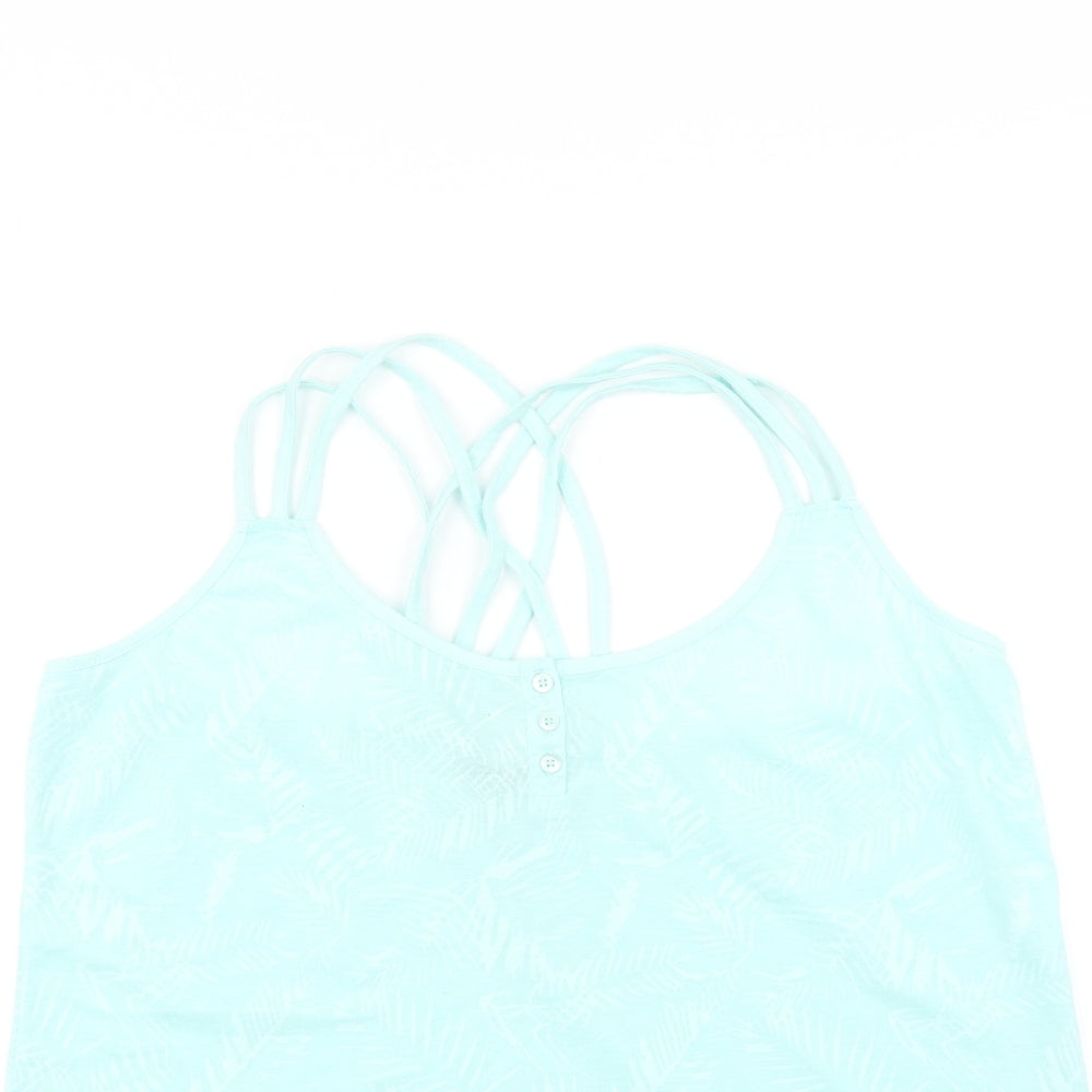 Womens UK Size 18 South Blue Basic T-Shirt