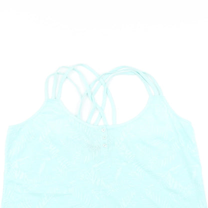 Womens UK Size 18 South Blue Basic T-Shirt