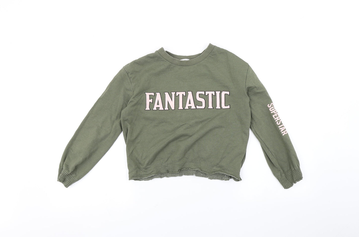 H&M Girls Green   Pullover Jumper Size 9-10 Years