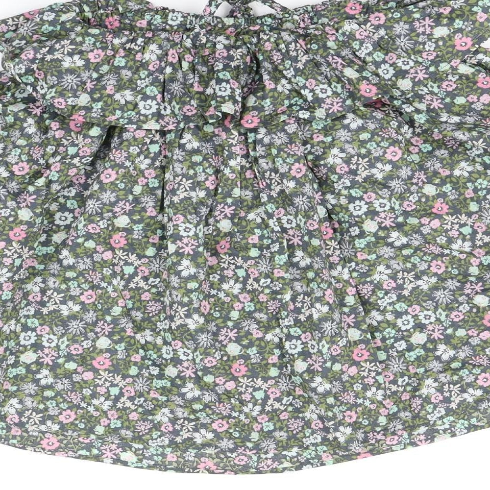 NEXT Girls Green Floral  A-Line  Size 3 Years